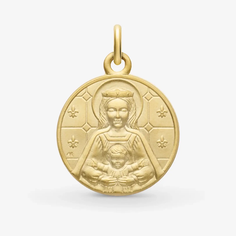 Photo de Médaille notre dame des tout petits - or jaune 9 carats