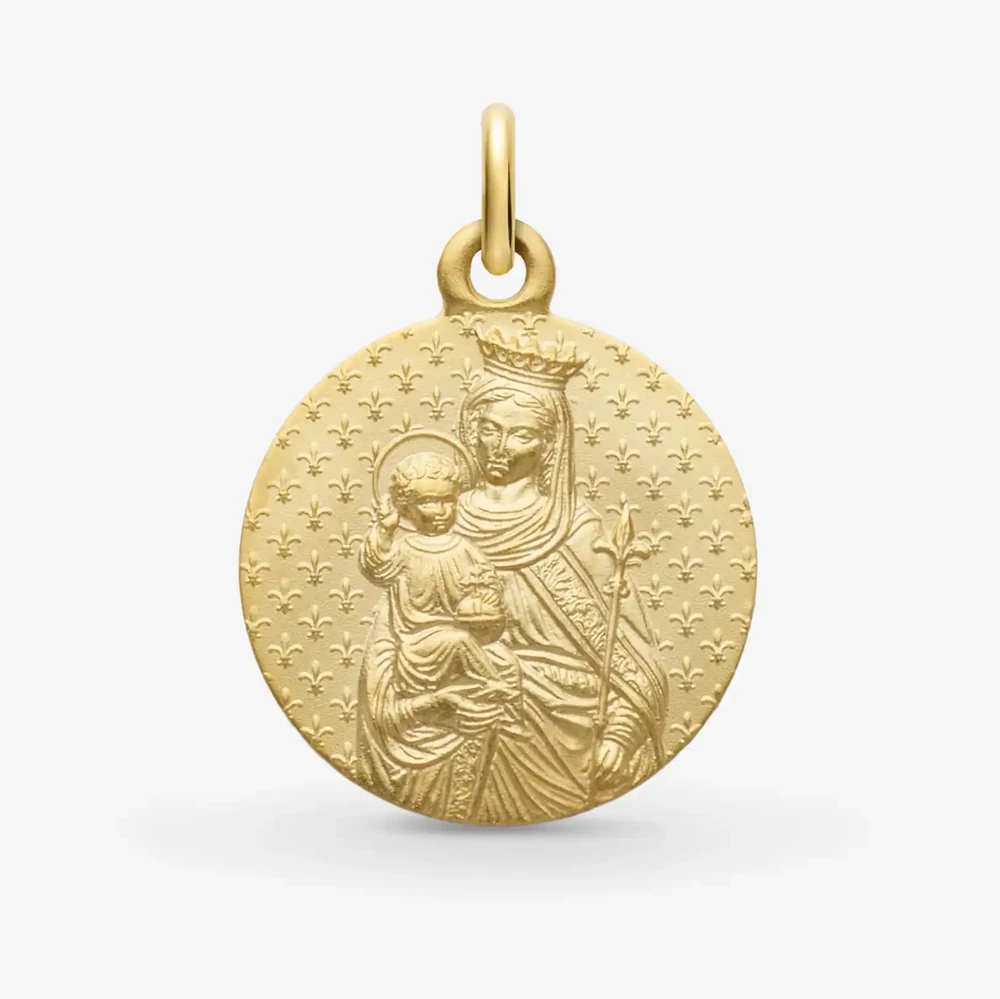 Photo de Médaille notre dame de france - or jaune 9 carats