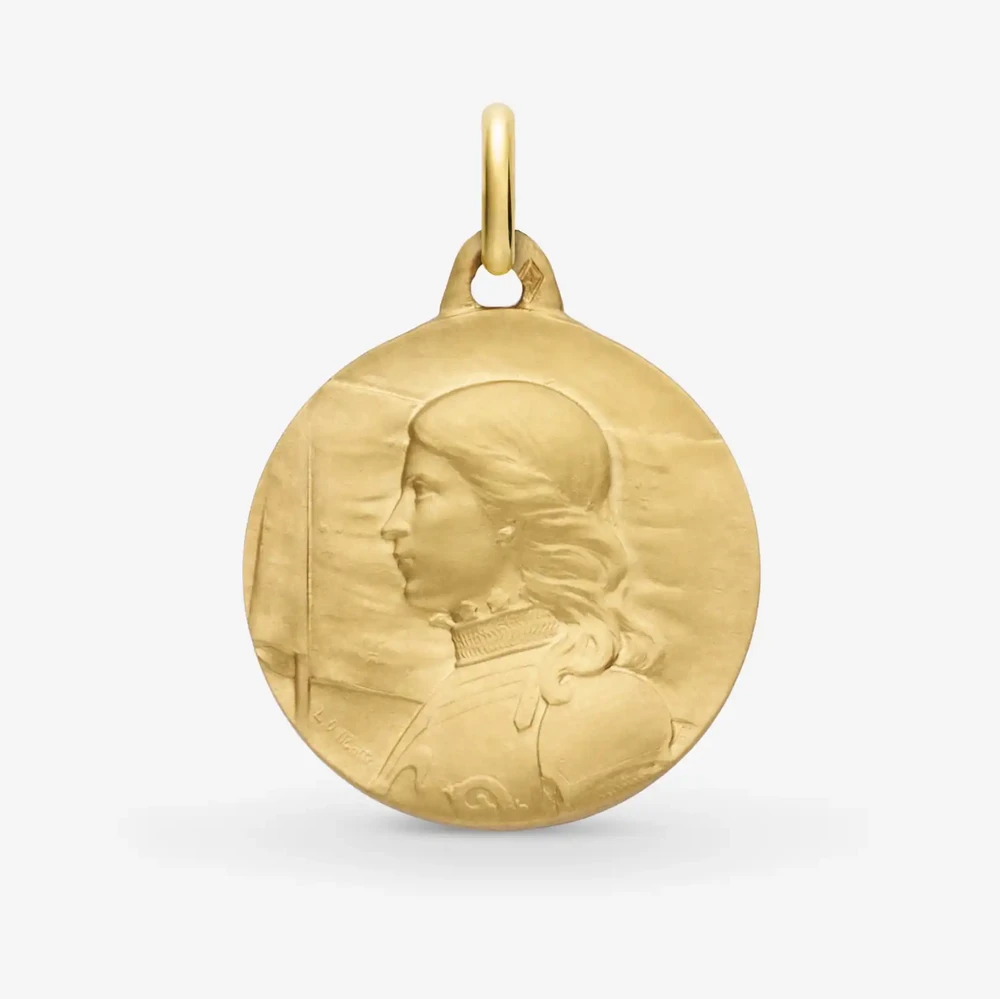 Photo de Médaille sainte jeanne d'arc - or jaune 9 carats