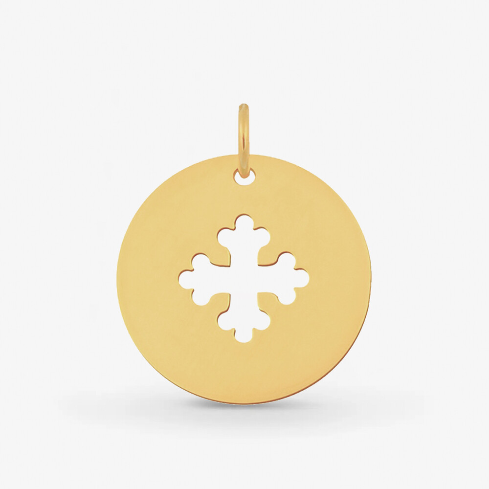 Photo de Pendentif croix occitane avec bélière - or jaune 18 carats