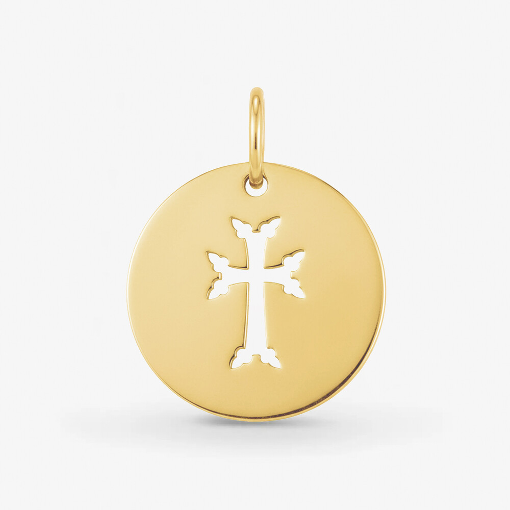Photo de Pendentif croix arménienne - or jaune 18 carats