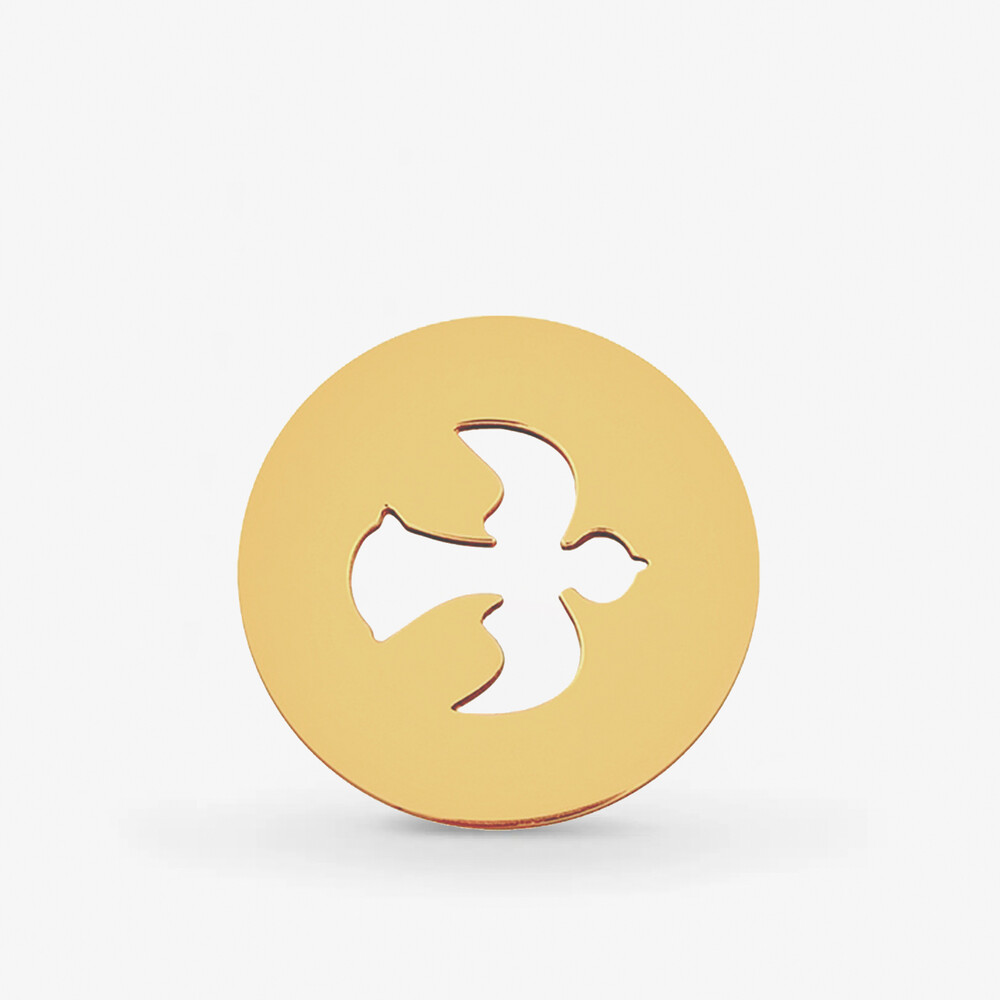Photo de Pendentif colombe - or jaune 18 carats