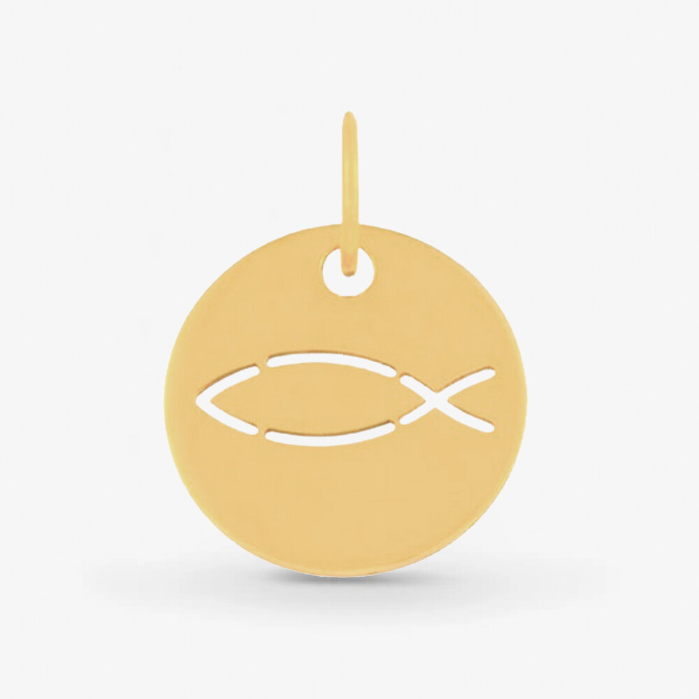 Photo de Mini Ichtus - or jaune 18 carats