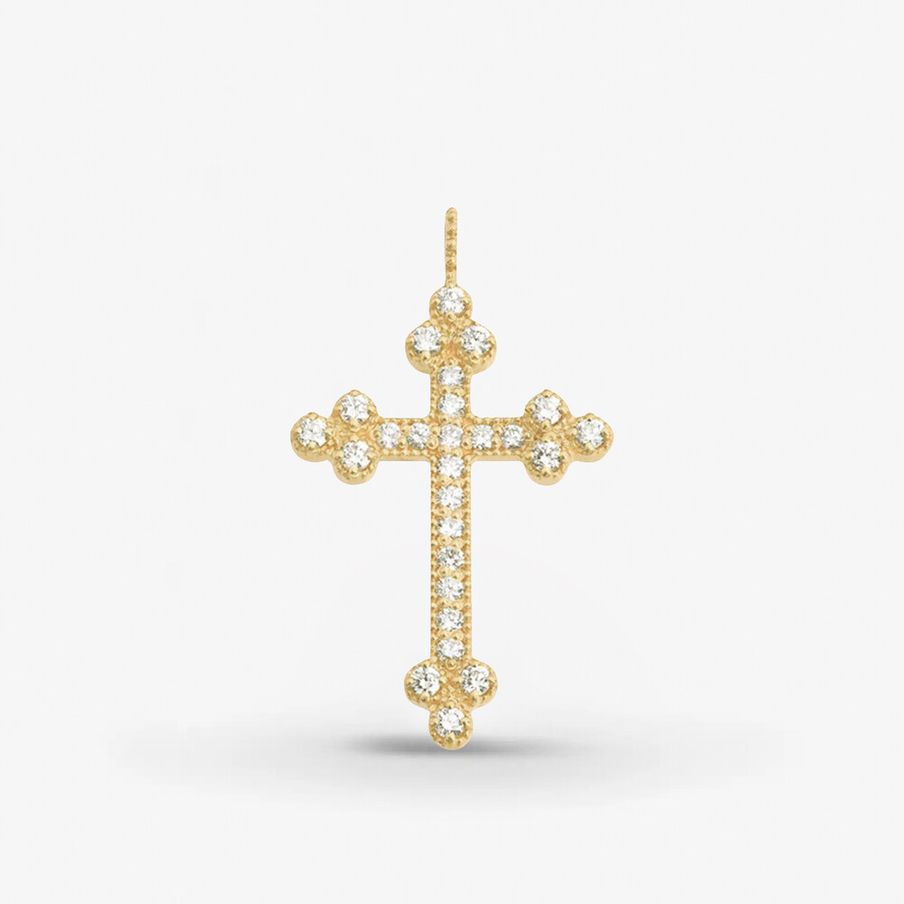 Photo de Croix Céleste - or jaune 18 carats & diamants
