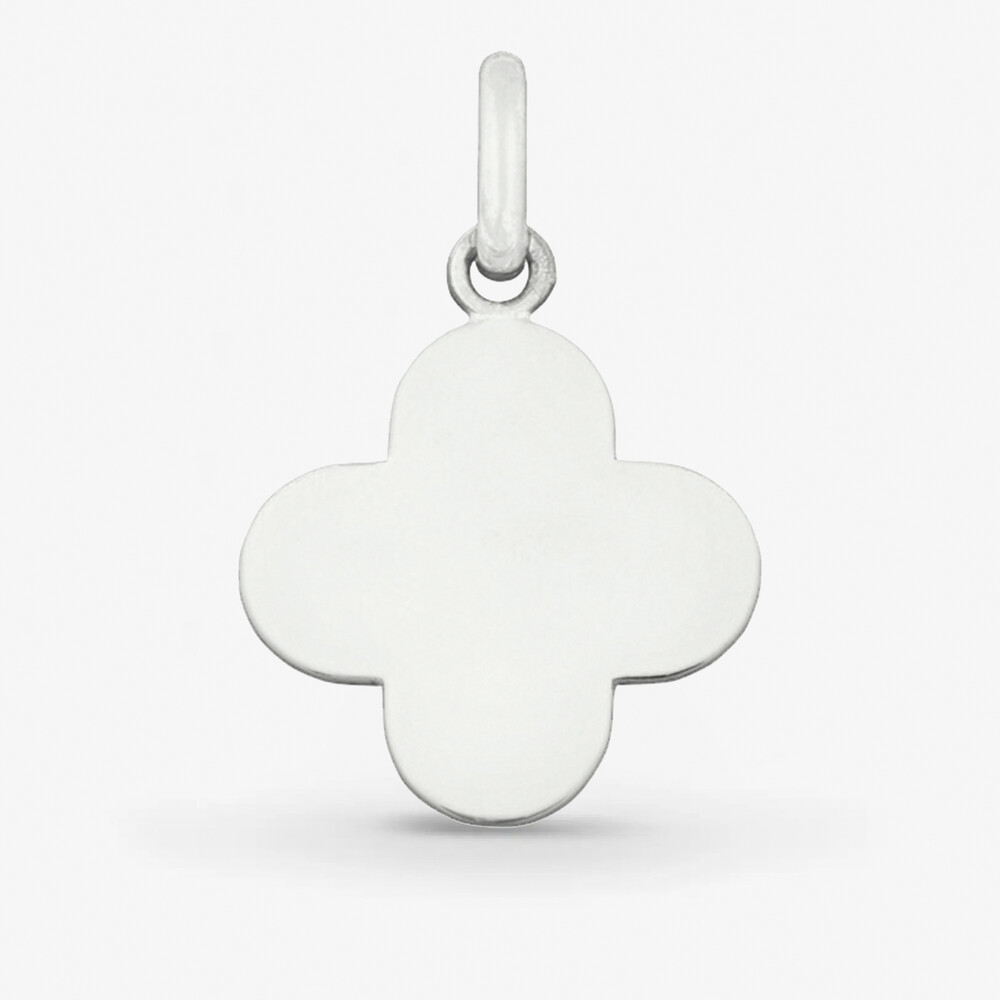 Photo de Croix Trèfle - or blanc 18 carats