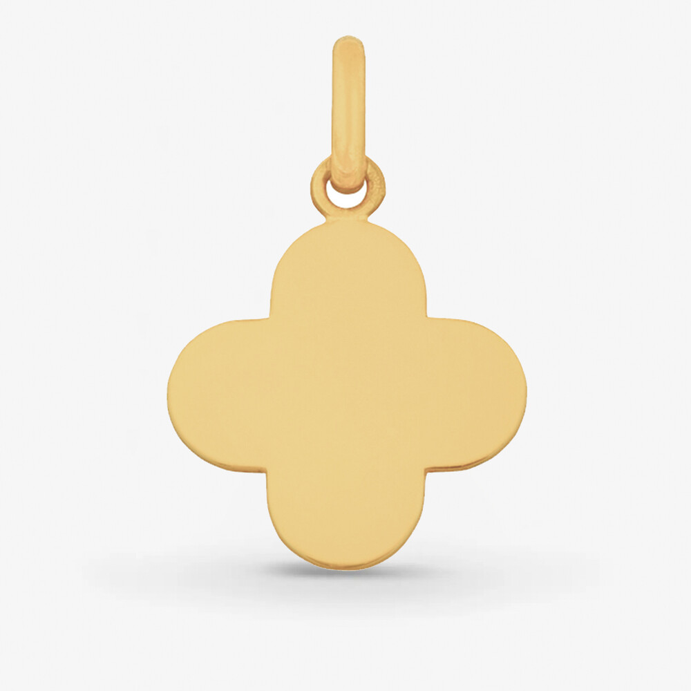 Photo de Croix Trèfle - or jaune 18 carats