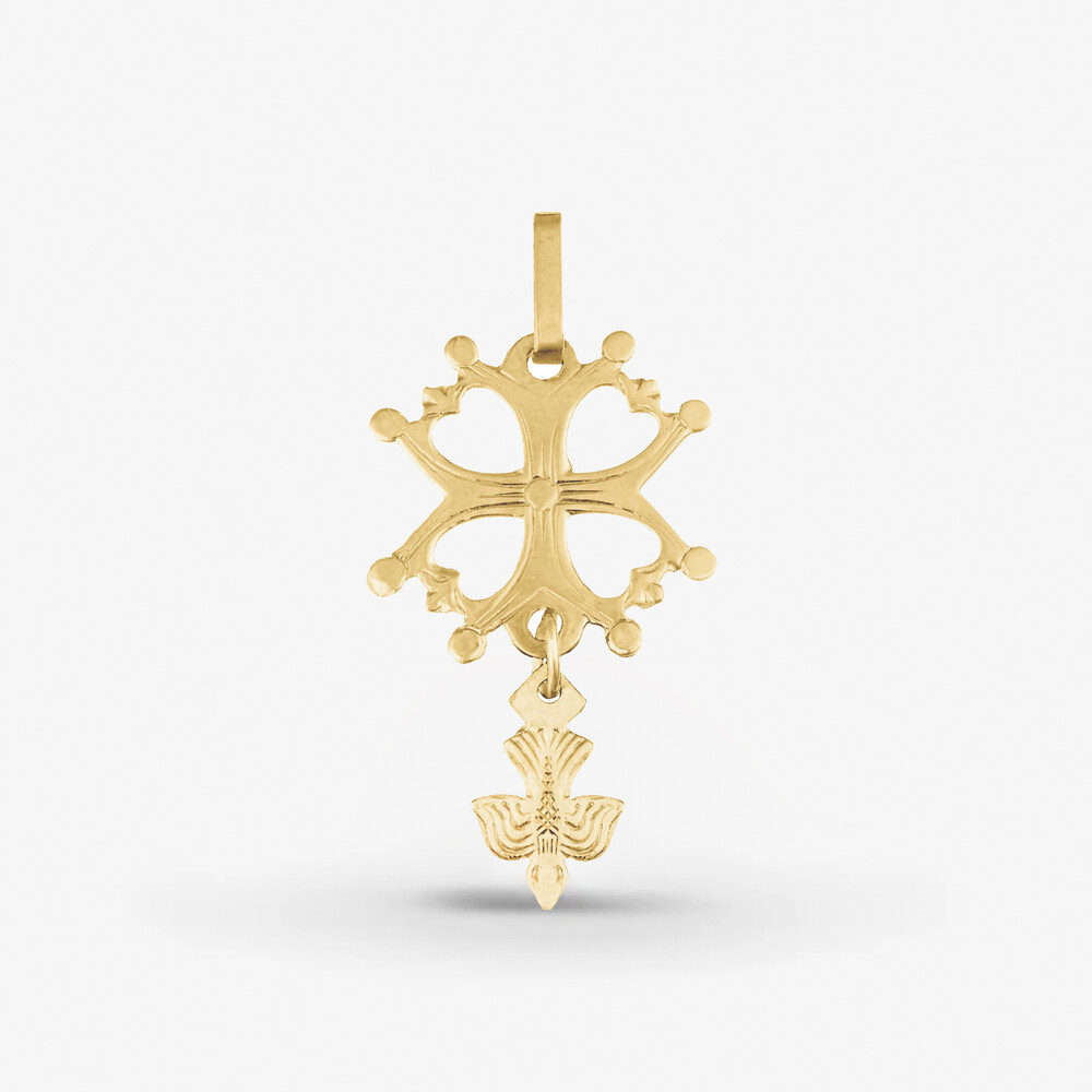 Photo de Croix huguenote - or jaune 18 carats