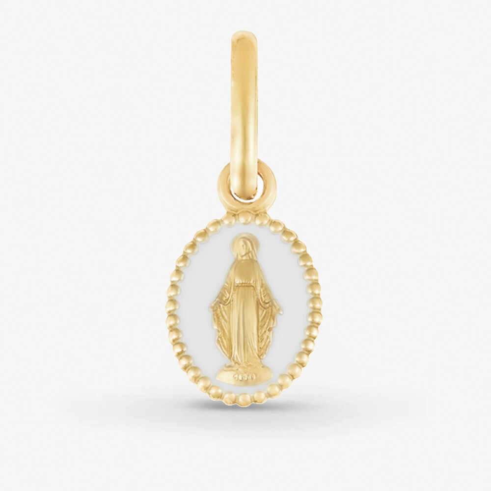 Photo de Médaille miraculeuse couleur blanche - or jaune 18 carats