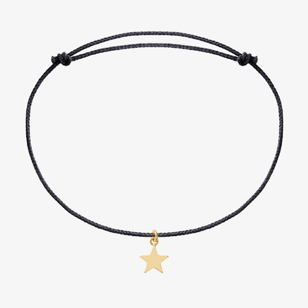 Photo de Bracelet cordon Petite Etoile - Or jaune 18 carats