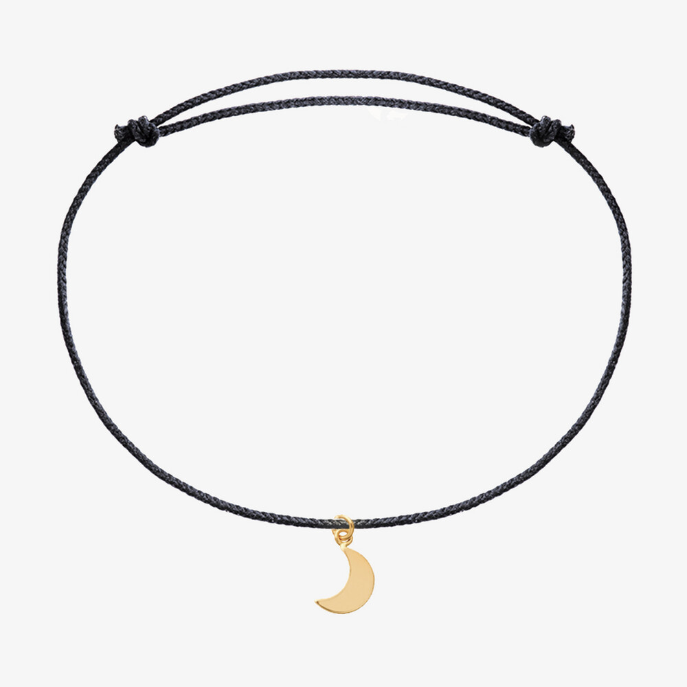 Photo de Bracelet cordon Petite Lune - Or jaune 18 carats