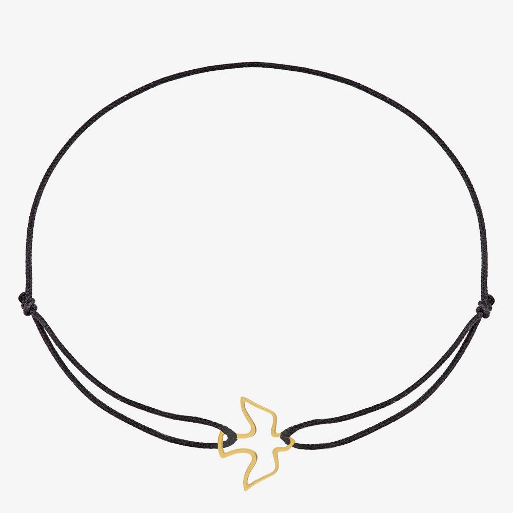 Photo de Bracelet cordon Saint Esprit - or jaune 18 carats