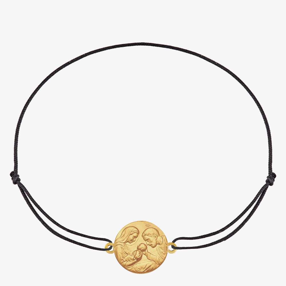 Photo de Bracelet cordon Sainte Famille de Nazareth - or jaune 18 carats