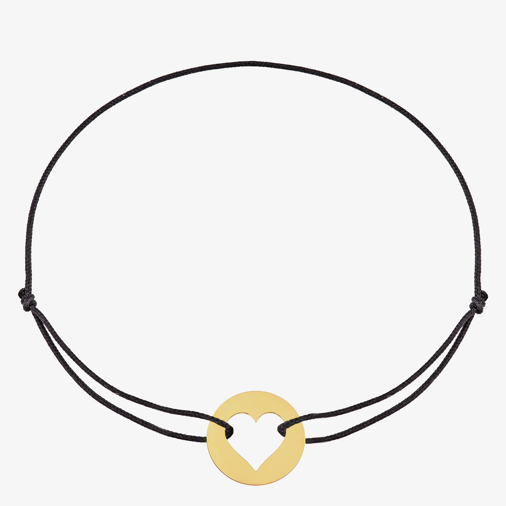 Photo de Mini rond coeur - or jaune 18 carats