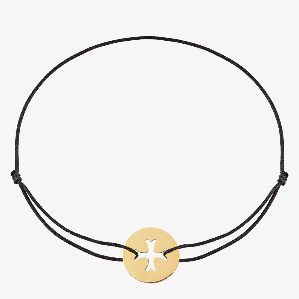 Photo de Mini croix byzantine - or jaune 18 carats