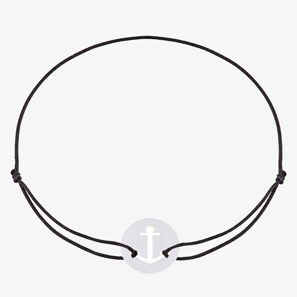 Photo de Mini ancre - or blanc 18 carats