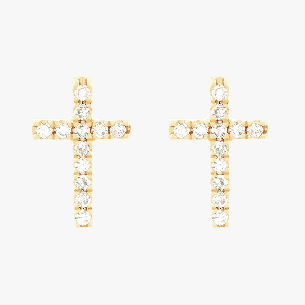 Photo de Boucles d'oreilles Camille Croix diamants - or jaune 18 carats