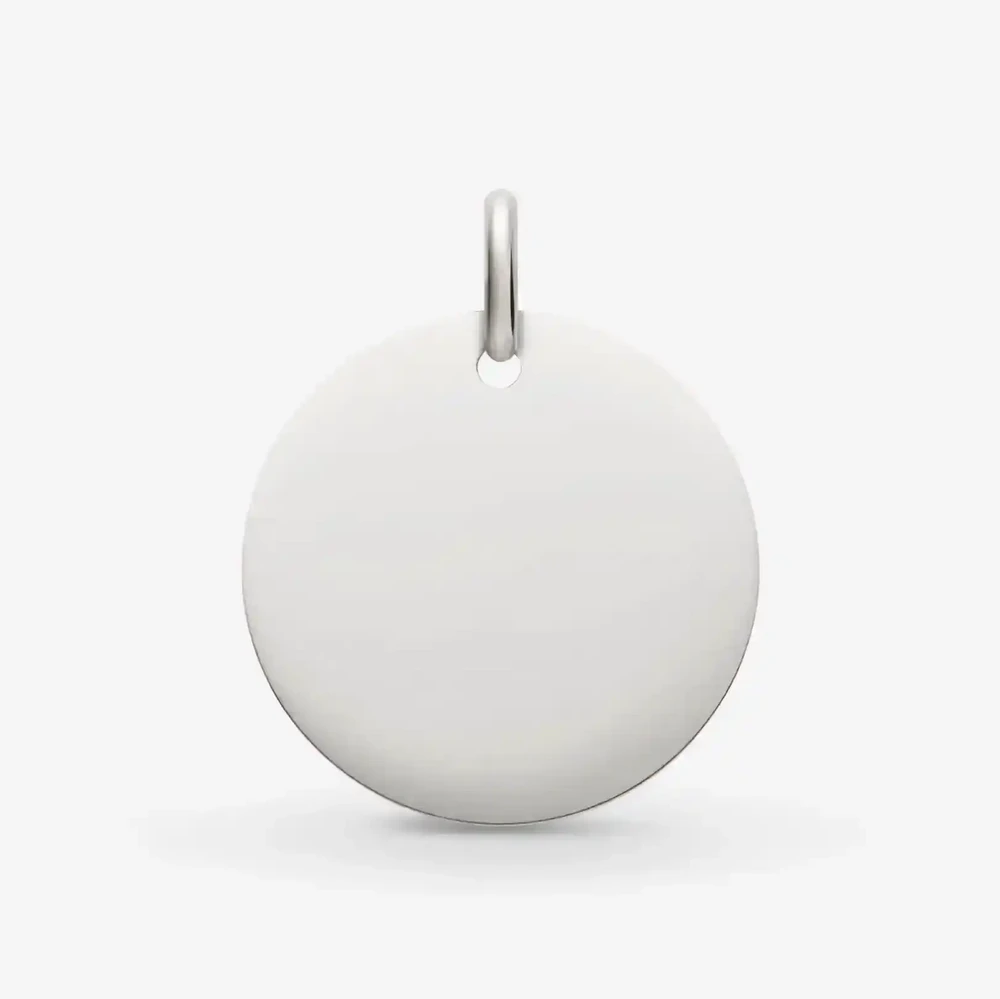 Photo de Médaille jeton - or blanc 18 carats