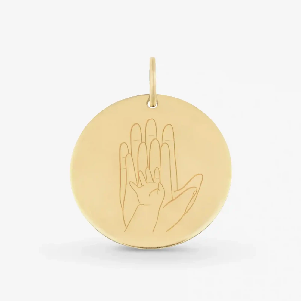 Photo de Médaille jeton "Our Tiny Miracle" x Lorraine Sorlet - or jaune 18 carats