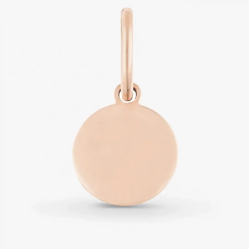 Photo de Mini médaille lily - or rose 18 carats