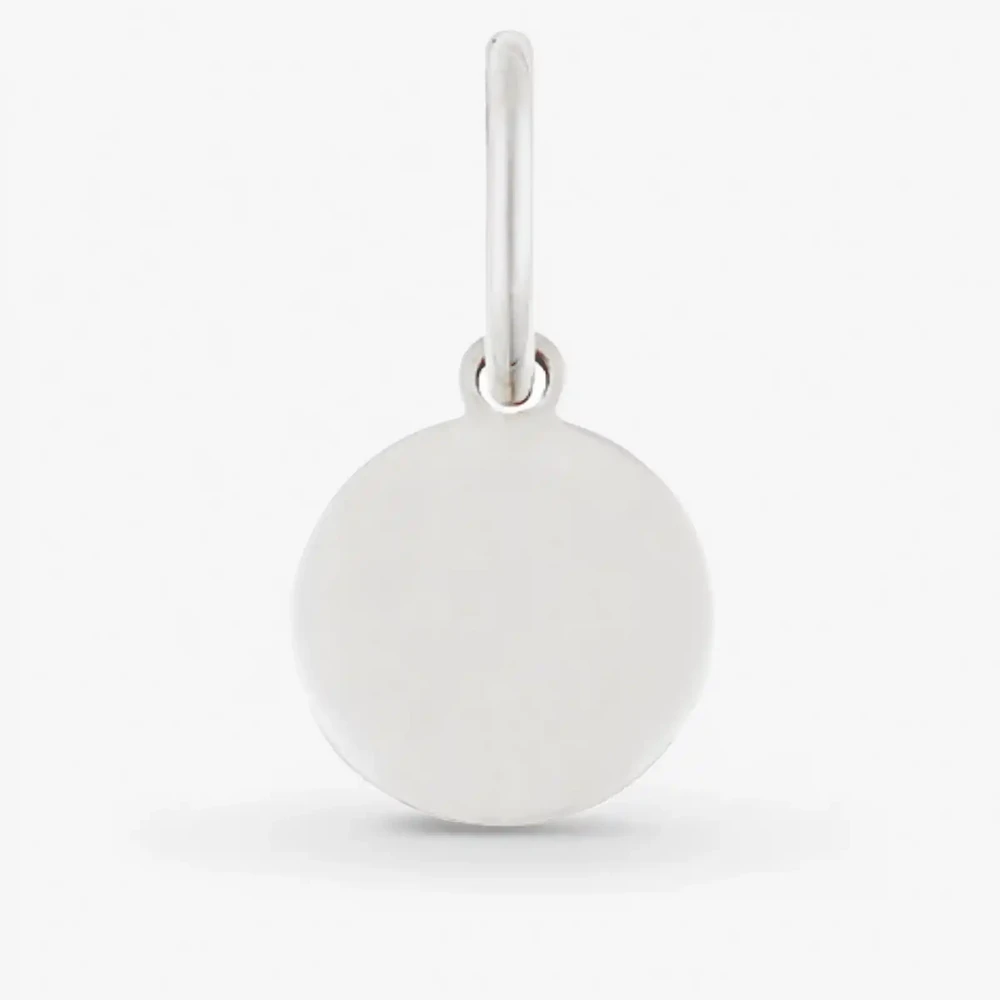Photo de Mini médaille lily - or blanc 18 carats