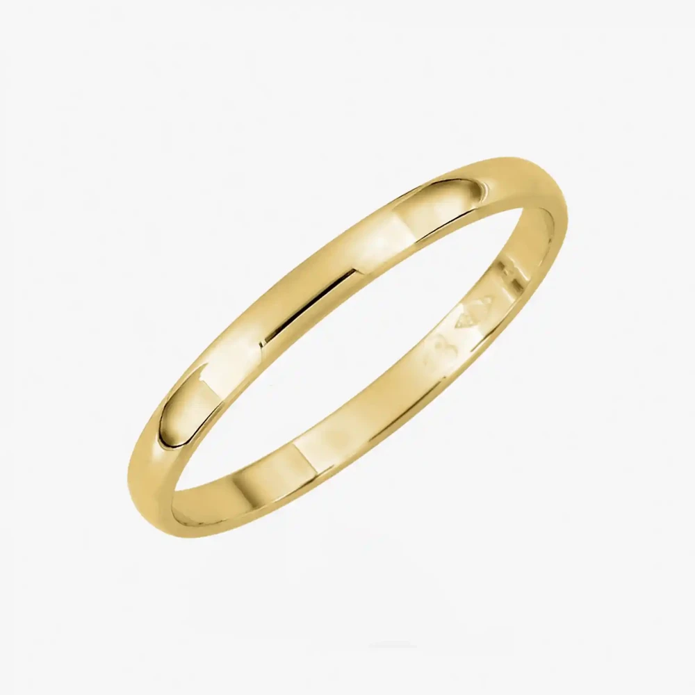 Photo de Alliance demi jonc - or jaune 18 carats