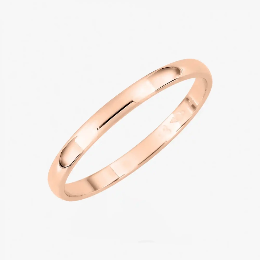 Photo de Alliance demi jonc - or rose 18 carats