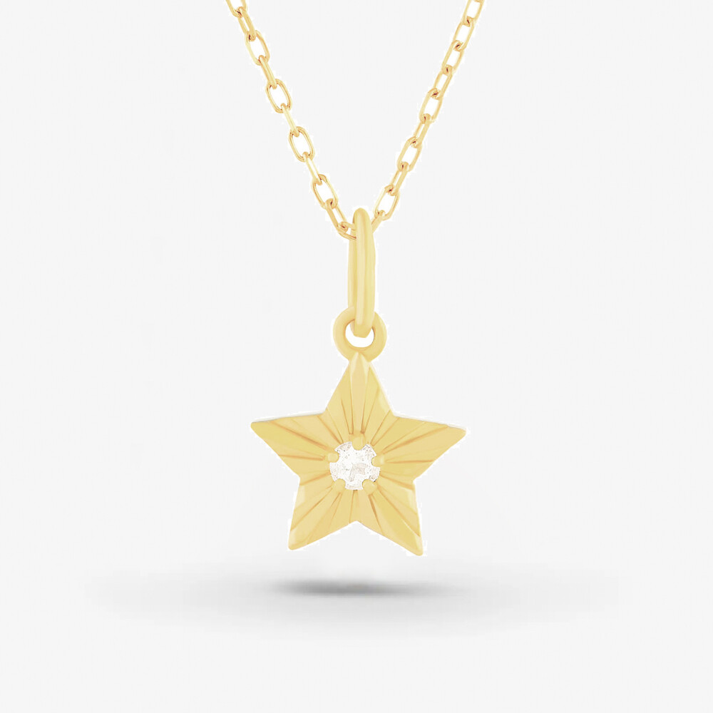 Photo de Collier Stella Etoile - or jaune 10 carats