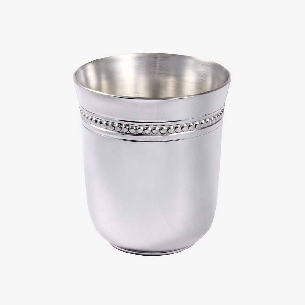 Photo de Timbale Tulipe perles - métal argenté