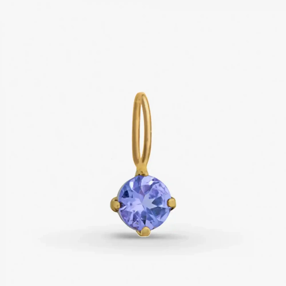 Photo de Petite tanzanite - or jaune 18 carats