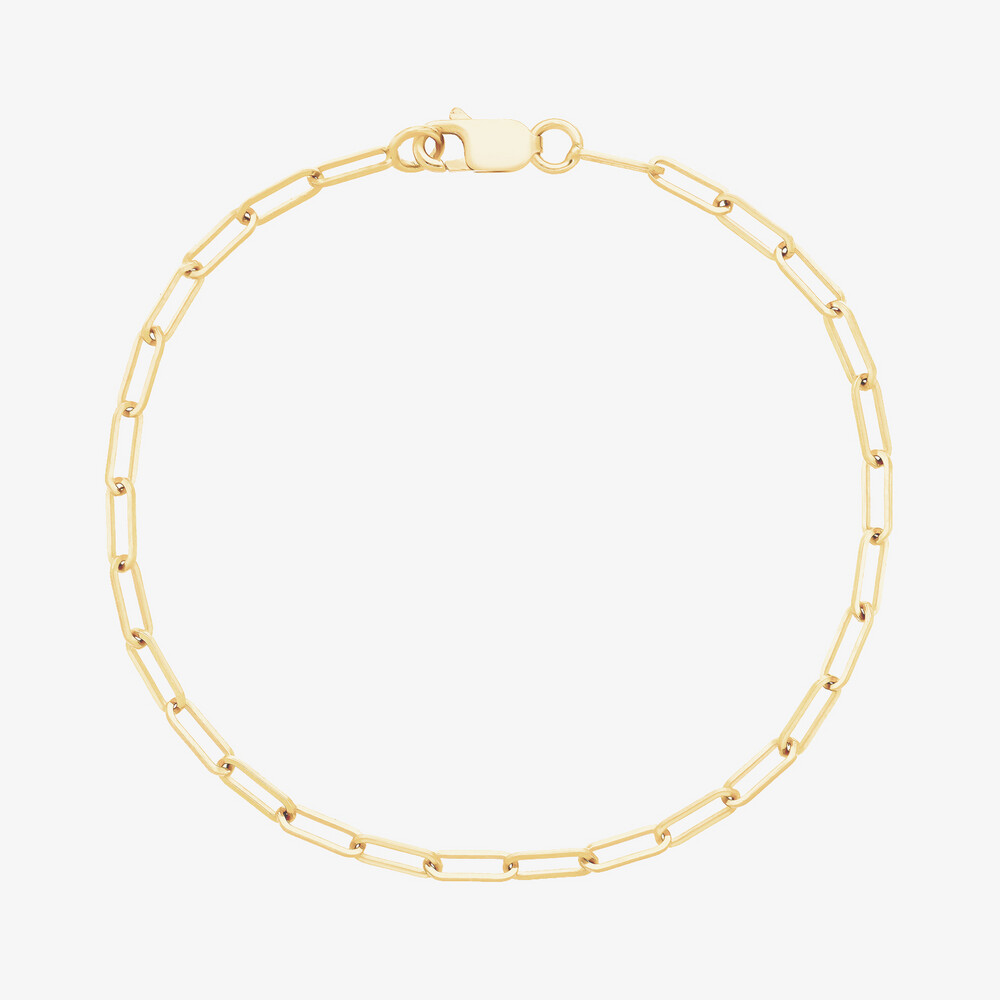 Photo de Bracelet seventies maille rectangle - or jaune 18 carats