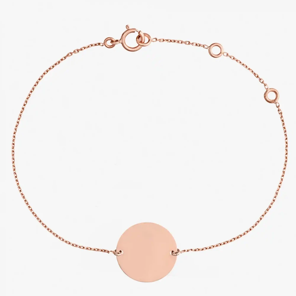 Photo de Gourmette enfant/adulte - or rose 18 carats