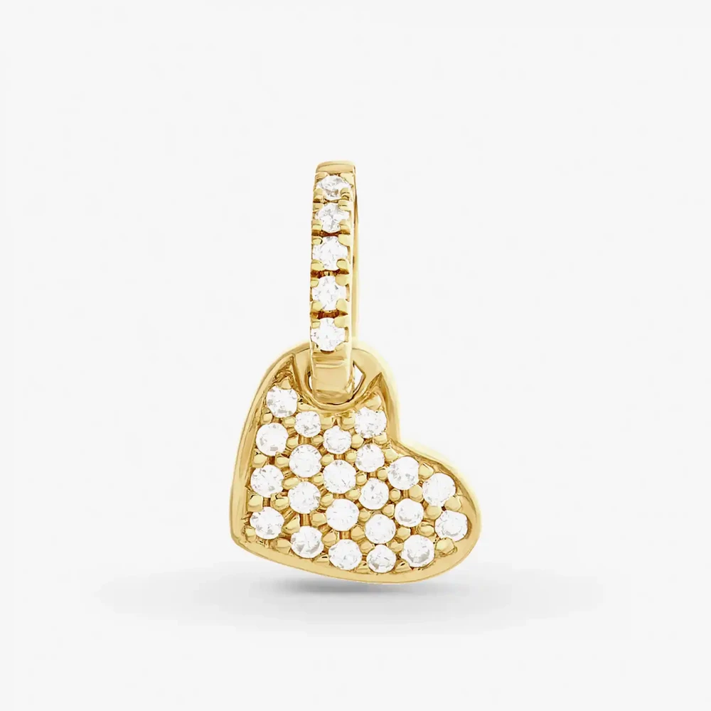 Photo de Pendentif coeur Juliette diamants - or jaune 18 carats
