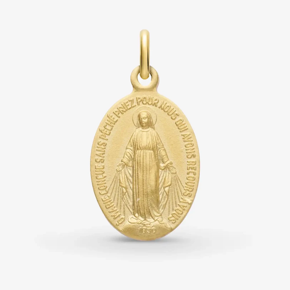 Photo de Médaille miraculeuse Frappe mince - or jaune 18 carats