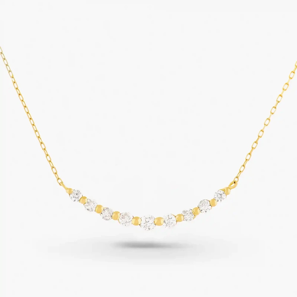 Photo de Collier victoria - or jaune 18 carats & diamants