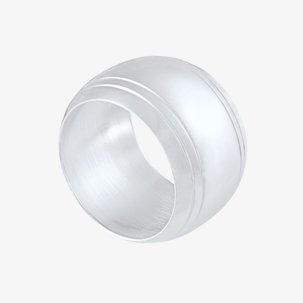 Photo de Rond de serviette tonneau filet - argent