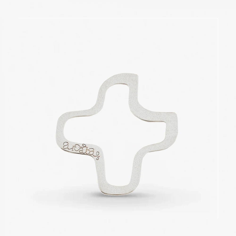 Photo de Pendentif croix Arcabas évidée - or blanc 18 carats