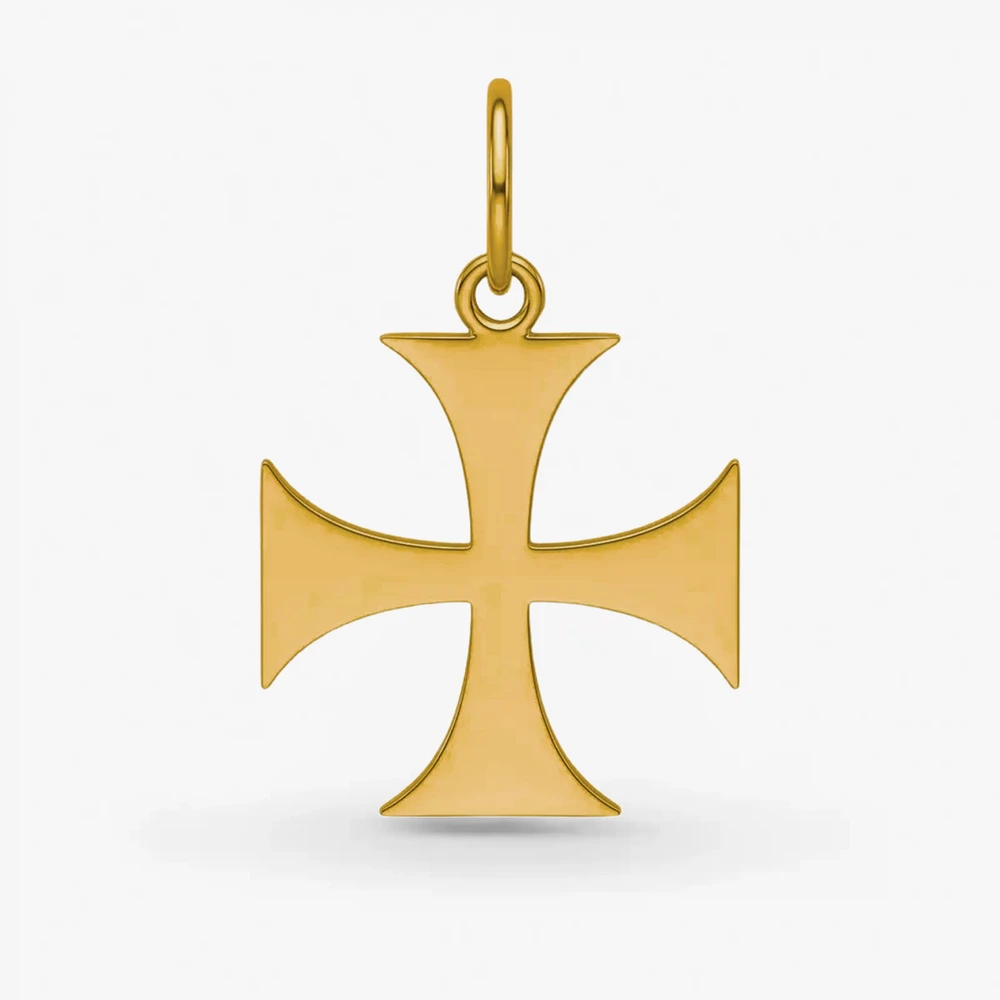 Photo de Pendentif croix des Templiers - or jaune 18 carats