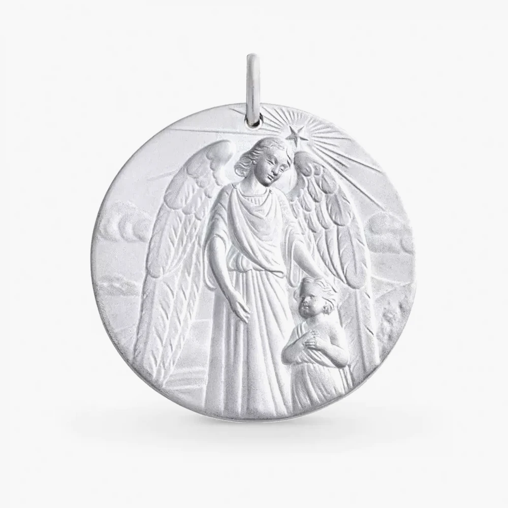 Photo de Médaille de Berceau ange gardien - argent