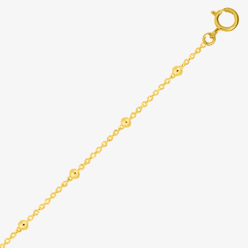 Photo de Chaine boules - or jaune 18 carats