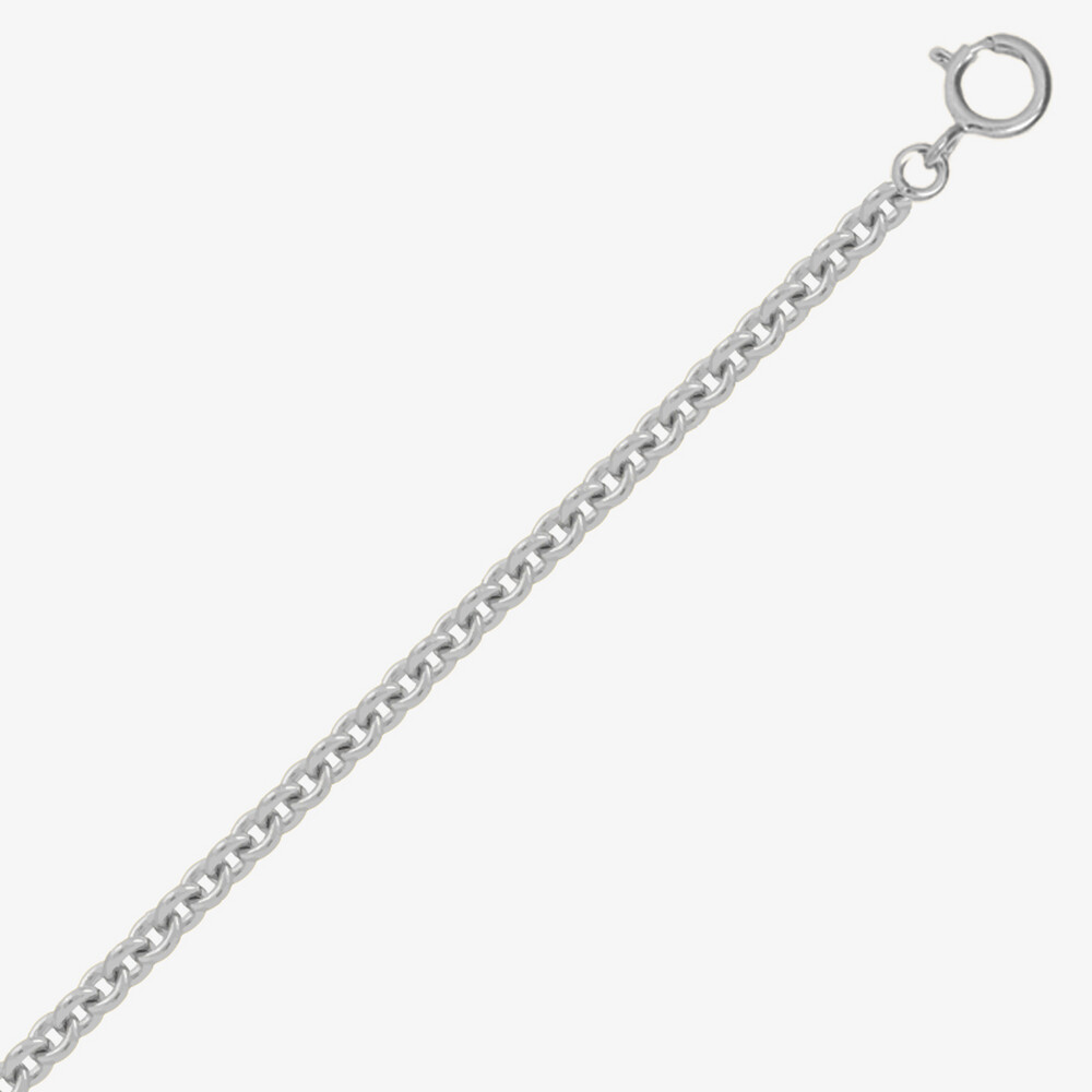 Photo de Chaine forçat rond - Or blanc 18 carats