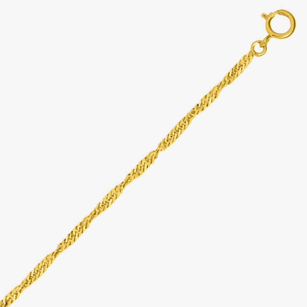 Photo de Chaine singapour - Or jaune 18 carats
