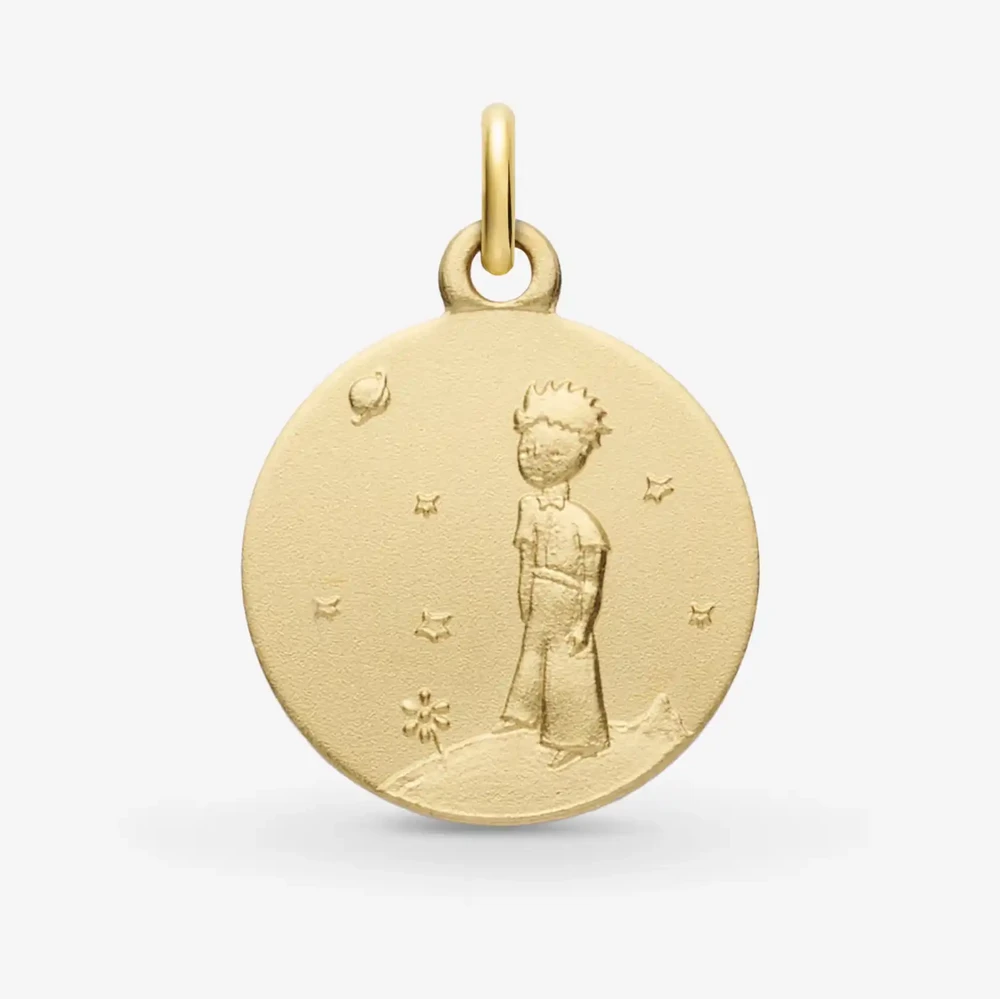 Photo de Médaille Petit Prince sur sa planète - Or jaune 18 carats