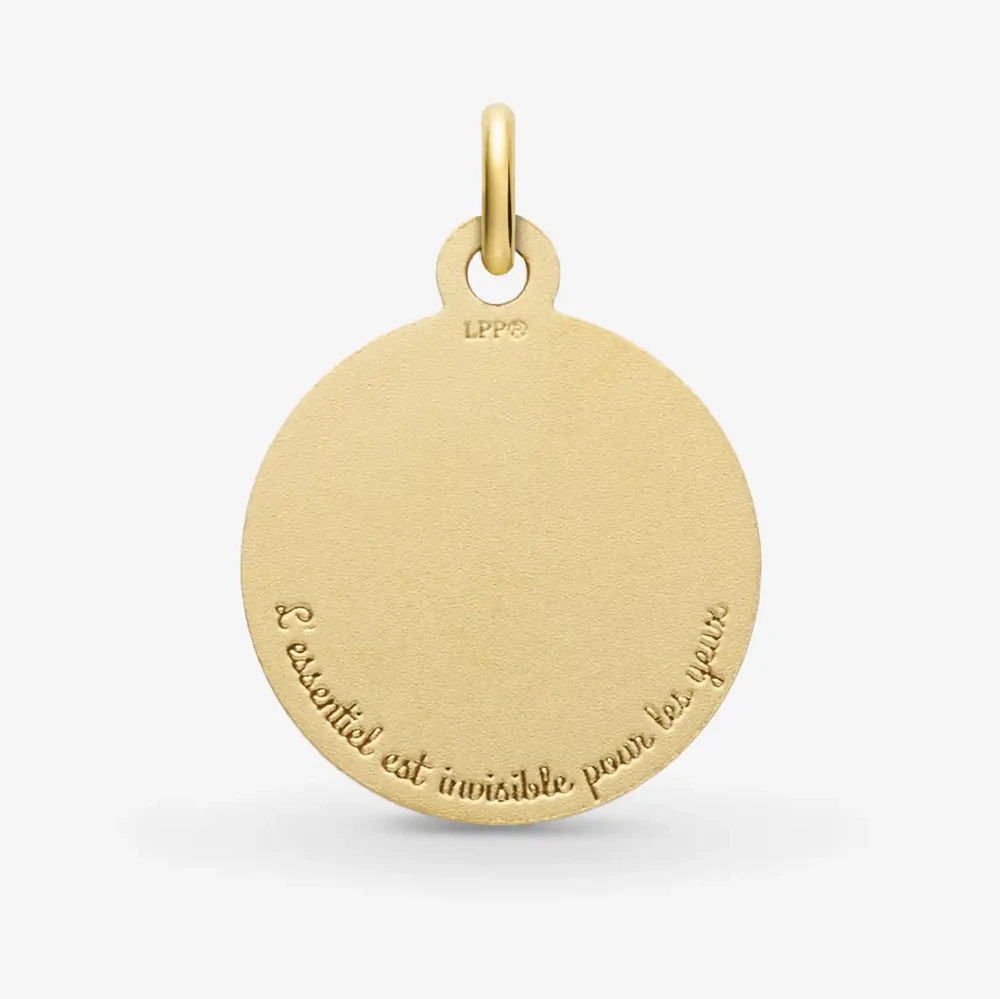 Photo de Médaille Petit Prince sur la lune - Or jaune 9 carats