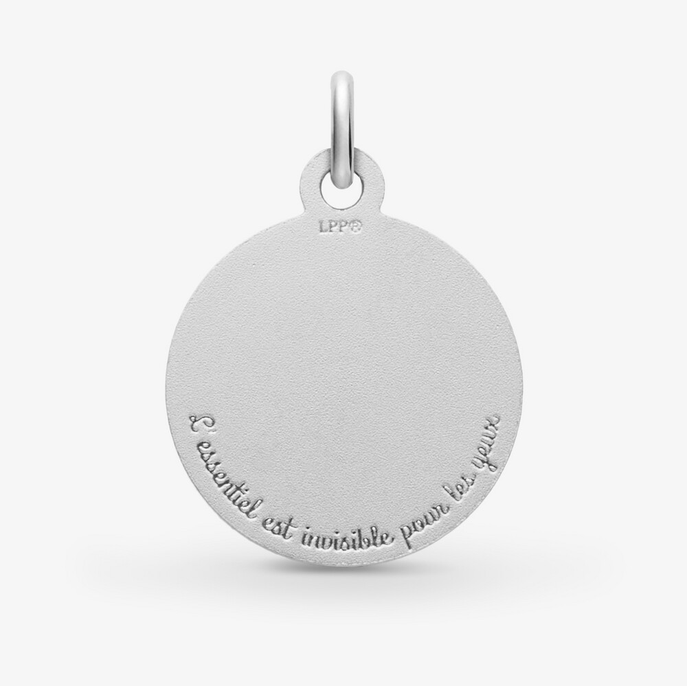 Photo de Médaille Petit Prince sur la lune - Argent massif