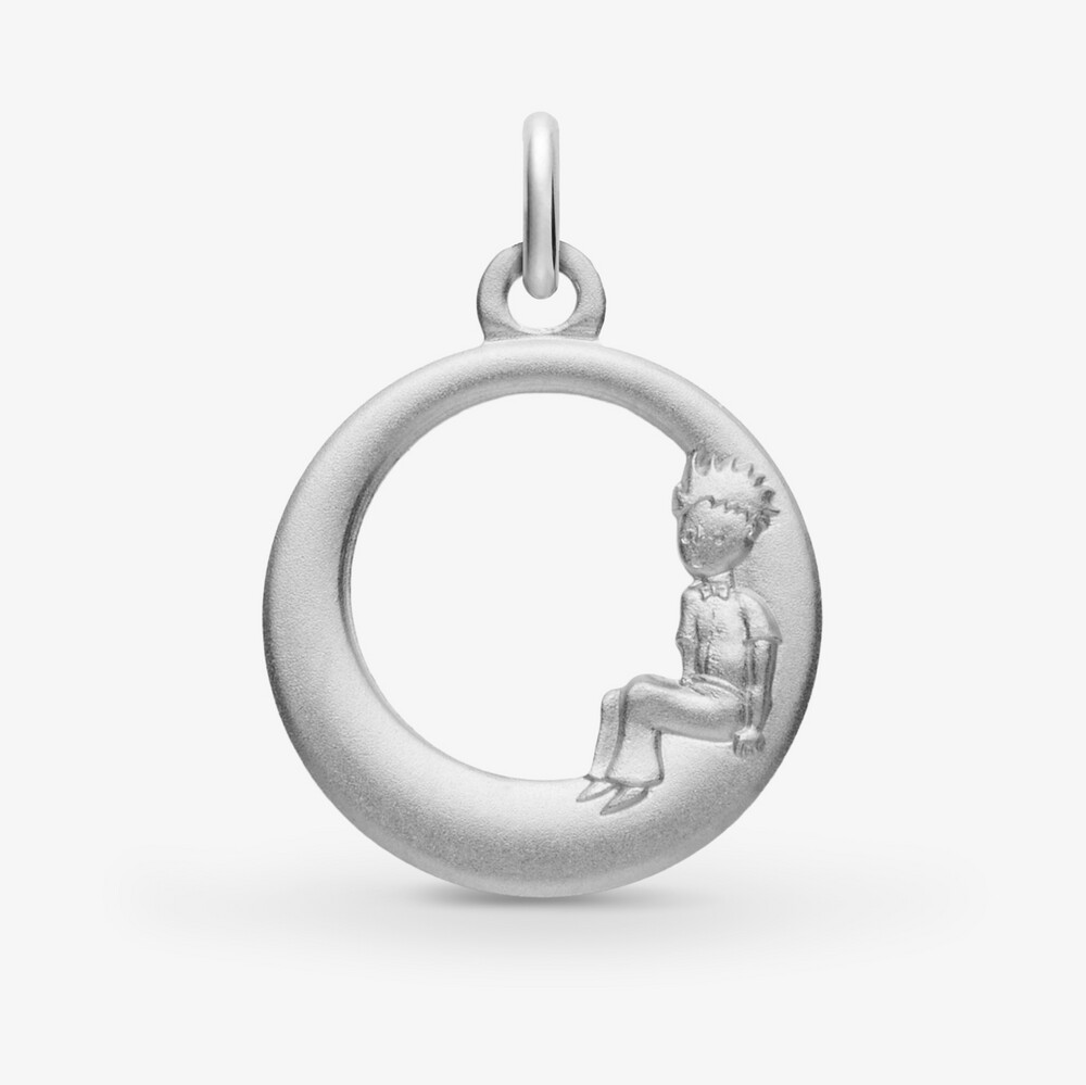 Photo de Médaille Petit Prince ajourée - Or blanc 18 carats