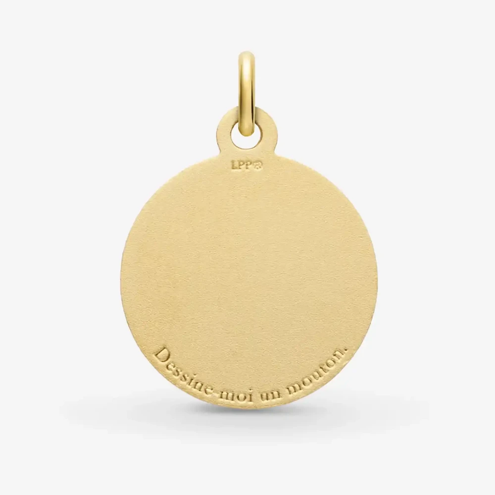 Photo de Médaille Petit Prince au mouton - Or jaune 9 carats