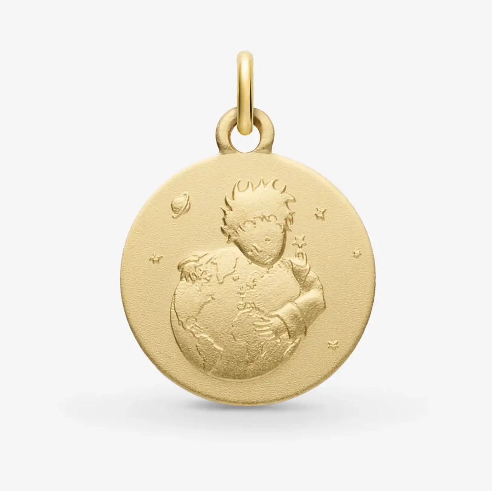 Photo de Médaille Petit Prince "protège ta planète" - Or jaune 18 carats