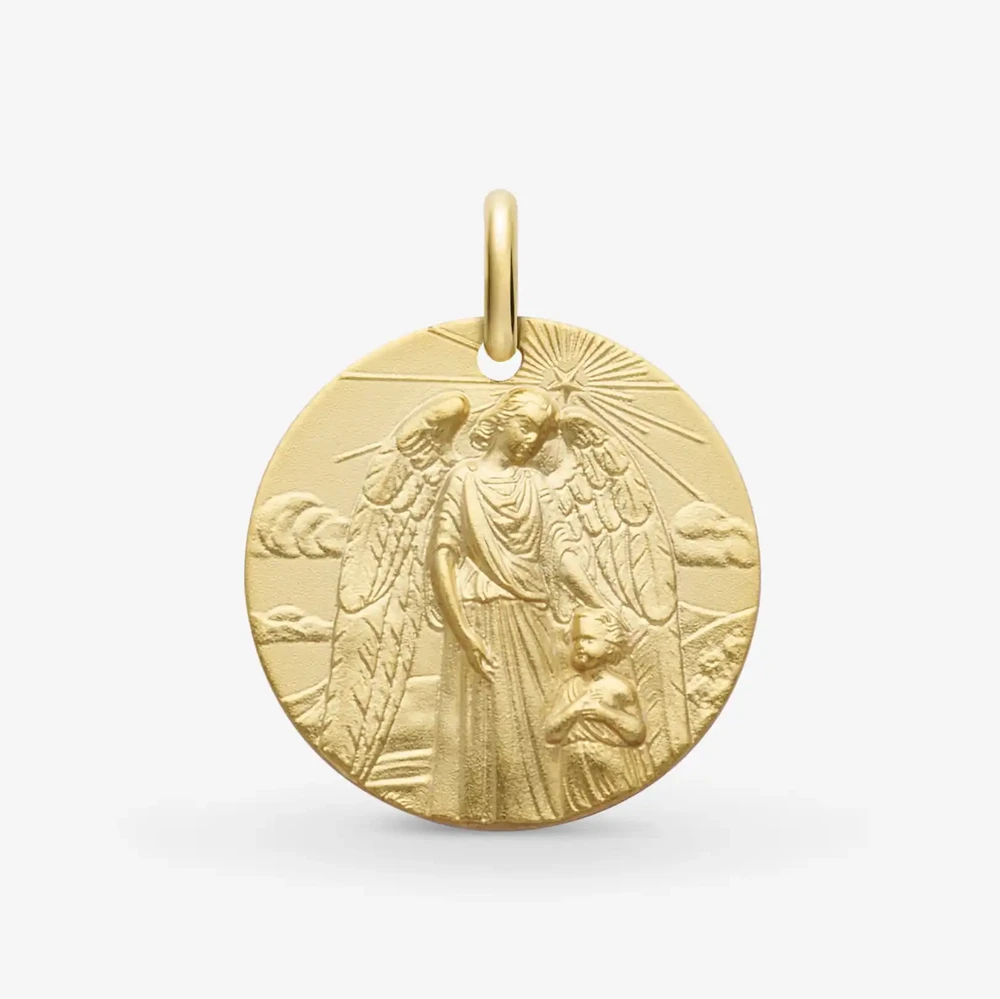 Photo de Mini médaille Ange Gardien - Or jaune 18 carats
