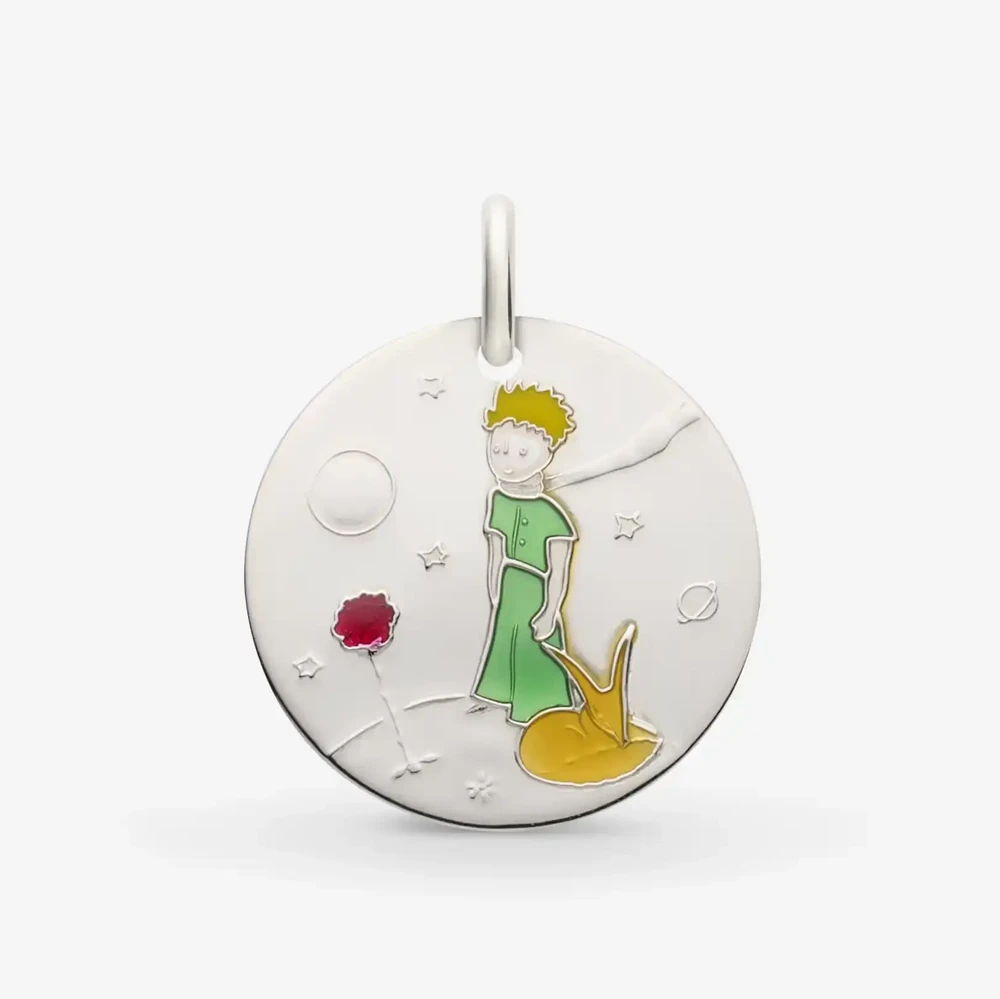 Photo de Médaille Petit Prince au renard - Argent massif