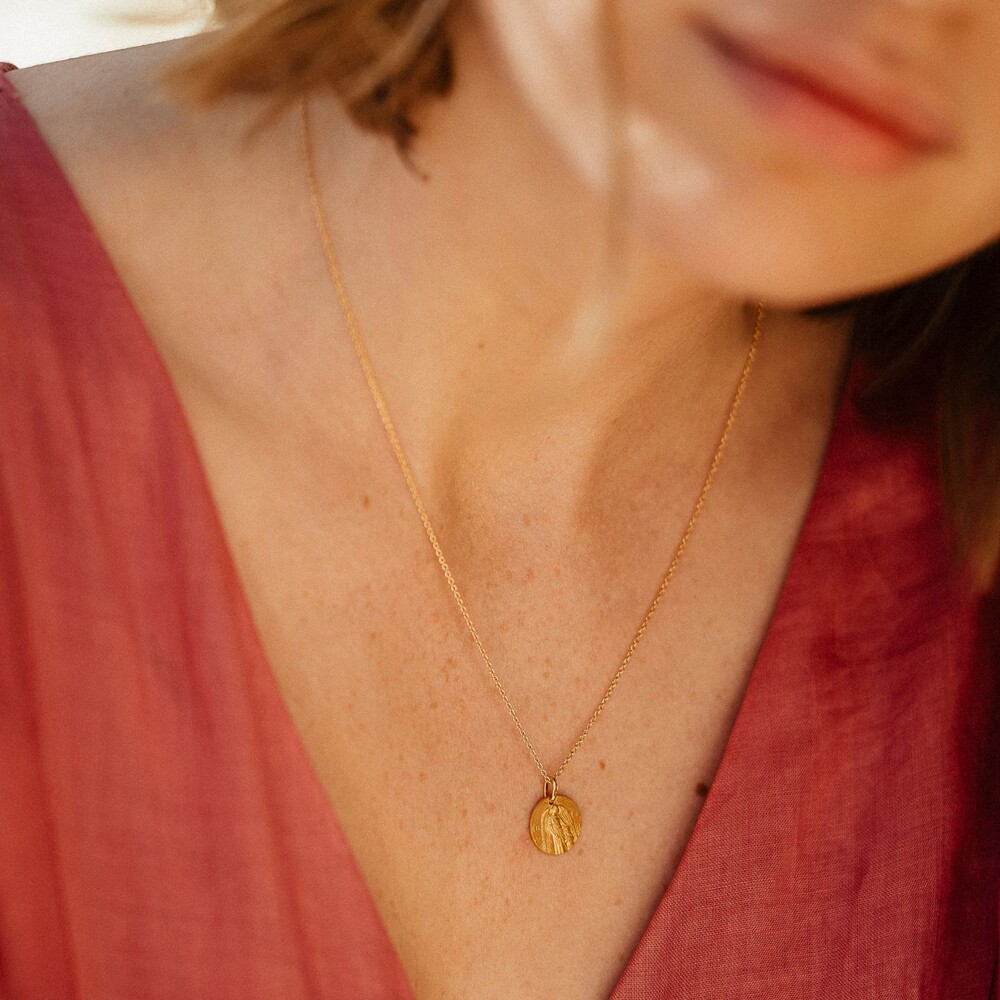 Photo de Mini médaille Ange Gardien - Or jaune 18 carats